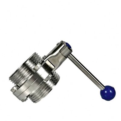 Válvula de mariposa de acero inoxidable 304 316L para productos farmacéuticos fácil de instalar