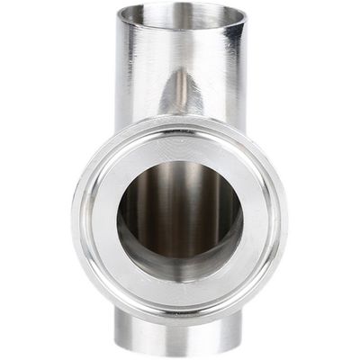 SS304 316L Tri Clamp Equal Tee Pipe Adaptado para conexiones de tuberías aerodinámicas