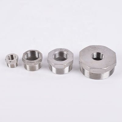 Acero inoxidable forjado 201 304 ajuste de tuberías hexagonal en el núcleo de busco en la unión de hilos masculinos y femeninos