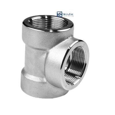 Acero inoxidable 304 316 316L 3000 LB 6000LB Tee forjado para accesorios de tuberías de alta presión
