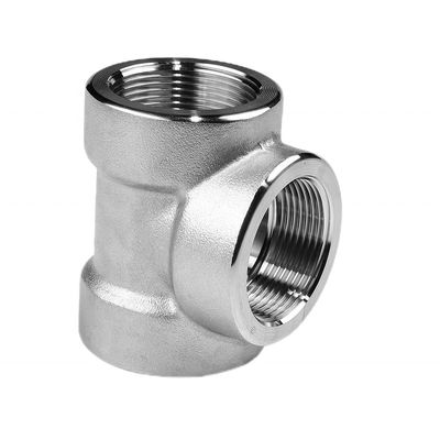Acero inoxidable 304 316 316L 3000 LB 6000LB Tee forjado para accesorios de tuberías de alta presión