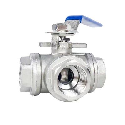 Código de cabeza cilíndrica WZ SS201 304 316 válvula de 3 vías con extremo roscado NPT BSP BSPT plata