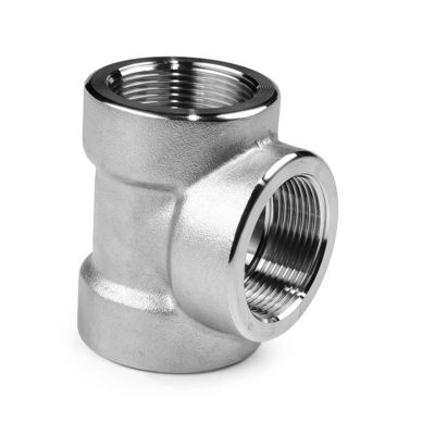 Acero inoxidable 304 316 316L 3000 LB 6000LB Tee forjado para accesorios de tuberías de alta presión