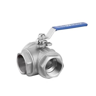 Código de cabeza cilíndrica WZ SS201 304 316 válvula de 3 vías con extremo roscado NPT BSP BSPT plata
