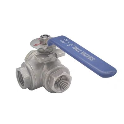 Código de cabeza cilíndrica WZ SS201 304 316 válvula de 3 vías con extremo roscado NPT BSP BSPT plata