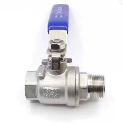 Acero inoxidable 304 316 2PC válvula de bolas NPT/BSP hilo 1/4''-4.0'' conexión cubierta de mango de vinilo