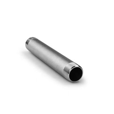 Acero inoxidable forjado 304 316 316L tubo sin costura masculino de doble hilo barril pezón 1 "DN25 NPT BSPT