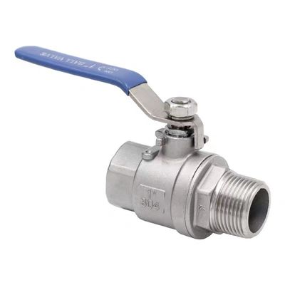 Acero inoxidable 304 316 2PC válvula de bolas NPT/BSP hilo 1/4''-4.0'' conexión cubierta de mango de vinilo