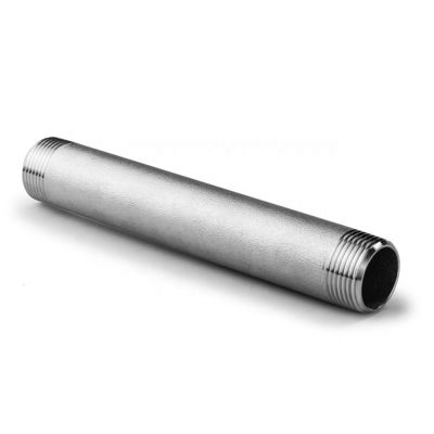 Acero inoxidable forjado 304 316 316L tubo sin costura masculino de doble hilo barril pezón 1 "DN25 NPT BSPT