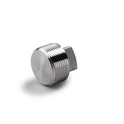 Acero inoxidable revestido de plata WZ 304 316 316L Plug cuadrado forjado a alta presión NPT BSPT