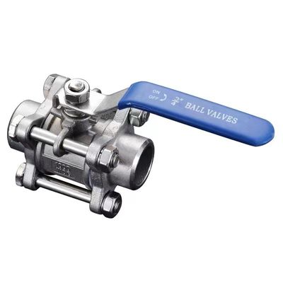 Acero inoxidable de plata 201 304 316 válvula de bolas de soldadura con mando manual NPT BSP BSPT