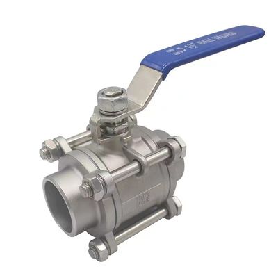 Acero inoxidable de plata 201 304 316 válvula de bolas de soldadura con mando manual NPT BSP BSPT