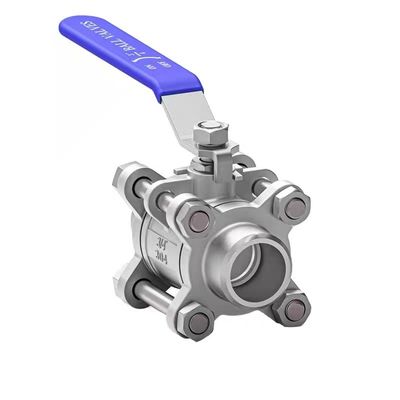 Acero inoxidable de plata 201 304 316 válvula de bolas de soldadura con mando manual NPT BSP BSPT