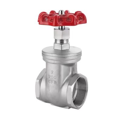 CF8 Válvula de puerta manual de rosca interna para aceite de gas de agua DN5-DN200 Código de cabeza cilíndrico