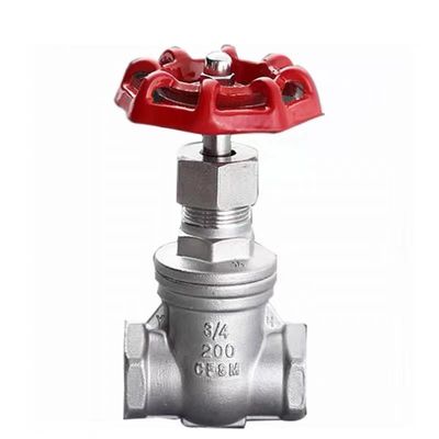 CF8 Válvula de puerta manual de rosca interna para aceite de gas de agua DN5-DN200 Código de cabeza cilíndrico
