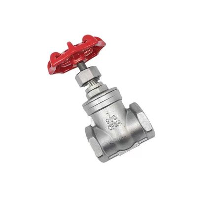 CF8 Válvula de puerta manual de rosca interna para aceite de gas de agua DN5-DN200 Código de cabeza cilíndrico