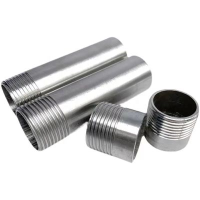 50 mm de largo SS304 NPT Mono pezón para 201 304 316 Acero inoxidable de fundición de plata