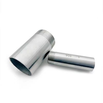50 mm de largo SS304 NPT Mono pezón para 201 304 316 Acero inoxidable de fundición de plata