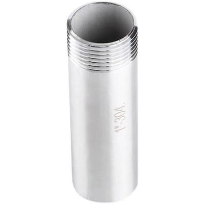 50 mm de largo SS304 NPT Mono pezón para 201 304 316 Acero inoxidable de fundición de plata