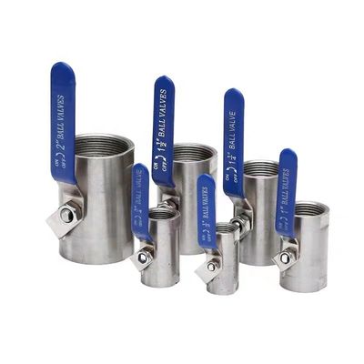 Válvula de bola ancha con rosca de acero inoxidable 201 NPT BSP para tornillo interno