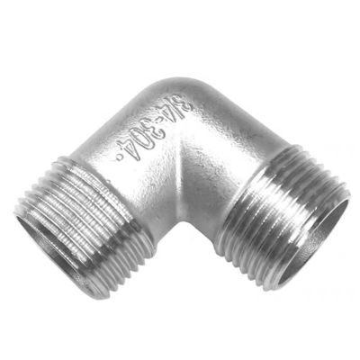 WZ SS 201 304 316 NPT/BSPT/BSPP 90 grados de tubo de codo con hilo macho/hembra