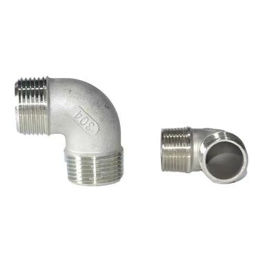 WZ SS 201 304 316 NPT/BSPT/BSPP 90 grados de tubo de codo con hilo macho/hembra