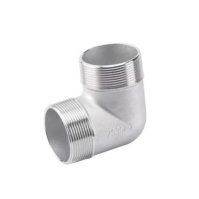 WZ SS 201 304 316 NPT/BSPT/BSPP 90 grados de tubo de codo con hilo macho/hembra