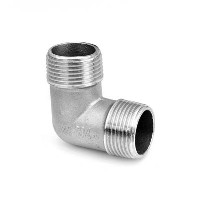 WZ SS 201 304 316 NPT/BSPT/BSPP 90 grados de tubo de codo con hilo macho/hembra