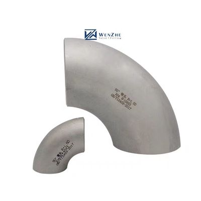 Acero inoxidable 304 316 316L 90 grados conexión de codo soldado con trasero de 1"-4" DN25-DN100