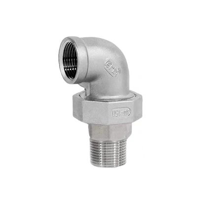 Acero inoxidable Plata BSP NPT G BSPT Femenino Hombre Filamento de fundición Unión Accesorios de codo