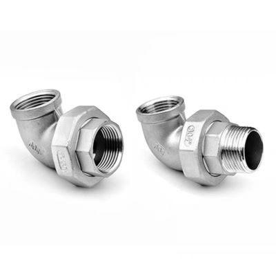 Acero inoxidable Plata BSP NPT G BSPT Femenino Hombre Filamento de fundición Unión Accesorios de codo