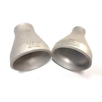Acero inoxidable 304 316 316L Reducidor excéntrico concéntrico DN25-DN100 Plata 1/4'-40