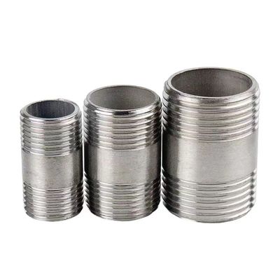 WZ 1/8"-4" de acero inoxidable 201 301 316 NPT BSP con rosca para tubos NIPPLE conector