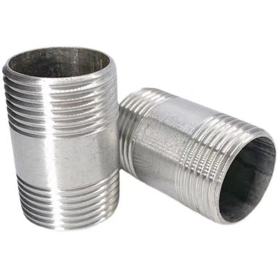 WZ 1/8"-4" de acero inoxidable 201 301 316 NPT BSP con rosca para tubos NIPPLE conector