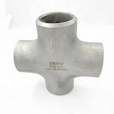 Acero inoxidable SCH40S tubo de soldadura trasero con conector transversal de 4 vías de 1&quot;-4&quot; DN25-DN100