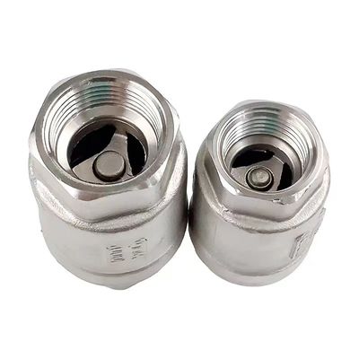 Válvula de verificación vertical con rosca H12 con material de acero inoxidable 201