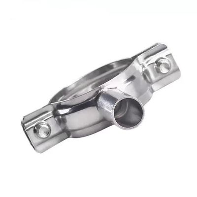Código de cabeza redonda SS201304 Abrazadera de tubo de acero inoxidable de 45 mm de longitud con pulido
