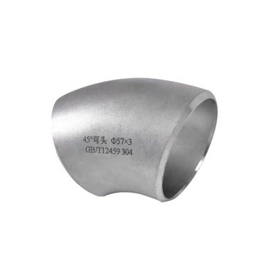 Acero inoxidable 304 316 45 grados Largo radio Codo 1&quot;-4&quot; DN25-DN100 Código de cabeza cilíndrico