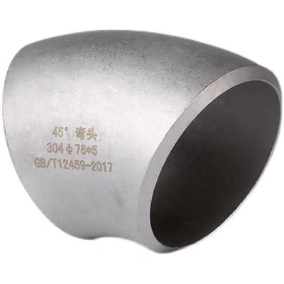 Acero inoxidable 304 316 45 grados Largo radio Codo 1&quot;-4&quot; DN25-DN100 Código de cabeza cilíndrico