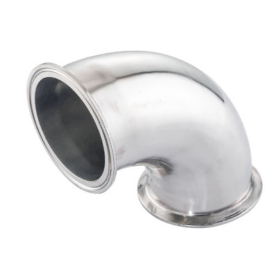 Fundido de acero inoxidable sanitario 304 316L Tri-clamp Instalación rápida y soldadura Codo 90 grados de ajuste de tubería