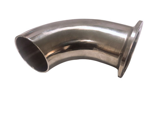 Fundido de acero inoxidable sanitario 304 316L Tri-clamp Instalación rápida y soldadura Codo 90 grados de ajuste de tubería