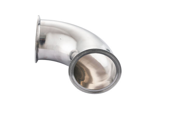 Fundido de acero inoxidable sanitario 304 316L Tri-clamp Instalación rápida y soldadura Codo 90 grados de ajuste de tubería