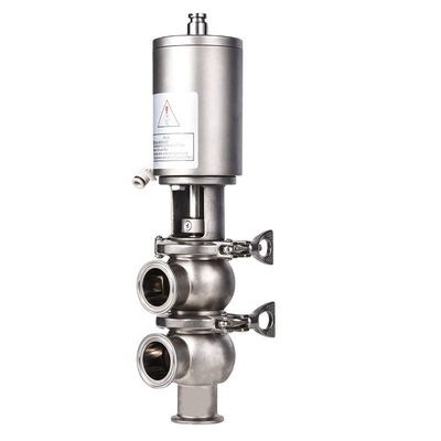 WZ sanitario de acero inoxidable 3 Way Pneumático para detener la válvula de retroceso para sus necesidades