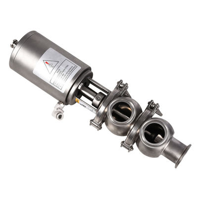 WZ sanitario de acero inoxidable 3 Way Pneumático para detener la válvula de retroceso para sus necesidades