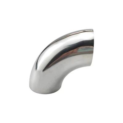 Acero inoxidable sanitario 304 316 90 grados juntas de tubería de codo soldadas con norma ANSI
