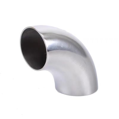 Acero inoxidable sanitario 304 316 90 grados juntas de tubería de codo soldadas con norma ANSI
