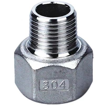 En el caso de los productos de acero inoxidable, se utilizará un adaptador de acero inoxidable de tipo masculino a femenino, de 3/4" de longitud y de 1/2" de longitud.