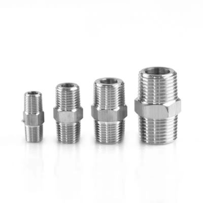 Acero inoxidable 201 304 316 de fundición hexagonal pezón de doble perilla de tubos de acoplamiento 1/4''-4.0