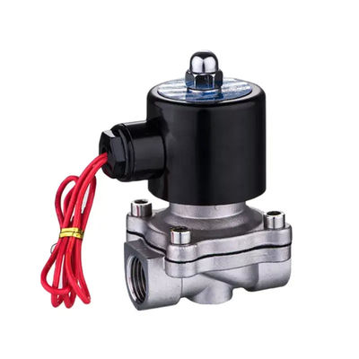 DC12V AC220V válvula de solenoide de gas de agua de acero inoxidable de dos vías