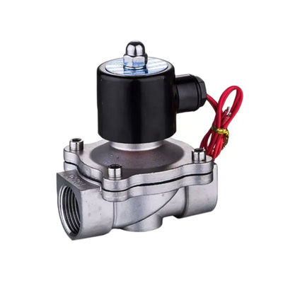 DC12V AC220V válvula de solenoide de gas de agua de acero inoxidable de dos vías